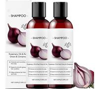 Shampooing à l'oignon pour la croissance des cheveux, huile de romarin, oignons rouges et extrait de cannelle, shampooing anti-chute de cheveux, soin nourrissant, favorise des cheveux plus denses et