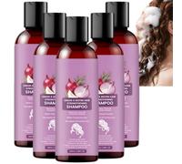 Shampooing à l'oignon rouge, shampooing au romarin et à l'oignon à base de plantes pour la croissance des cheveux, formule fortifiante et volumisante pour la perte de cheveux, nettoyant (5 pièces)