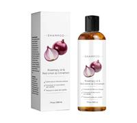 Shampooing Anti-chute De Cheveux Au Romarin, Avec Huile De Romarin, Oignon Rouge Et Cannelle, 200 Ml, Nettoyant Épaississant Pour Cheveux, Solution Biologique Contre La Perte De Mèches, Contrôle Des F