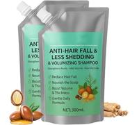 Shampooing anti-chute et volumisant, hydratation intense, fortifie les racines, nourrit le cuir chevelu, apporte de la brillance et améliore la texture des cheveux.