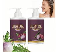 Shampooing & Après-shampooing à l'Oignon, Biotine & Romarin, Shampooing & Après-shampooing Épaississant pour Cheveux Clairsemés, Shamp/ooing & Ap/rès-sha/mpooing Hydratant pour Cheveux (1)