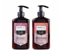 Shampooing - ARGANICARE - Duo Soie - Protéine de soie - Cheveux hydratés - Huile d'argan bio