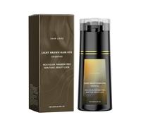 Shampooing Colorant Brun Clair, Shampooing Revitalisant Couvrant Les Cheveux Blancs, Idéal Pour Un Usage Domestique, Développement Progressif De La Couleur Pour Un Résultat Naturel Et Éclatant