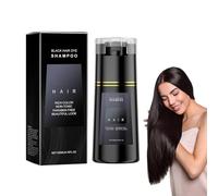 Shampooing Colorant Capillaire Noir Intense, Hair Dye Shampoo, Pigments Naturels pour Couvrir les Cheveux Blancs, Maintient l'Éclat de la Couleur, Nutrition Profonde, Adapté à Tous Types de Cheveux