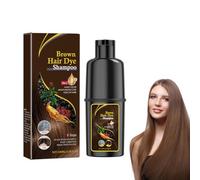 Shampooing Colorant Capillaire Teinture Brun Châtain, Hair Dye Shampoo, Hydratation Profonde, Protège les Fibres & Préserve l'Éclat, Nuances Naturelles, Adapté aux Colorations Foncées & Clair