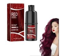 Shampooing Colorant Cheveux Blancs, Black Hair Dye Shampoo 3 in 1, Shampoing Couleur, Shampoing Cheveux Colorés, Anti Cheveux Blanc, Teinture Femme Homme (Rouge, 100ml)