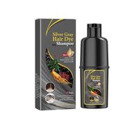 Shampooing Colorant Gris Argenté Pour Cheveux, Shampooing Teinture Capillaire, Couvre Et Ravive Les Cheveux Blancs, Neutralise Les Reflets Jaunes, Pour Une Couleur Gris Argenté Moderne Et Élégante