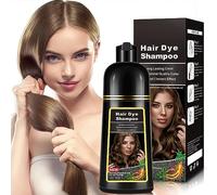 Shampooing colorant naturel pour cheveux café, 3-IN-1 Shampooing colorant pour cheveux gris, cheveux café clair nourrissant et teignant pour hommes et femmes en 10-15 mins (Light Brown)
