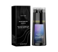 Shampooing Colorant Noir Intense Pour Cheveux, Couverture Efficace Des Cheveux Blancs, Couleur Longue Durée Et Éclatante, Nourrit Et Hydrate Les Cheveux En Profondeur, Apporte Brillance Et Souplesse
