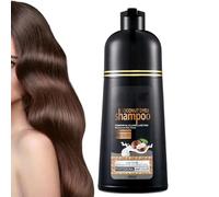 Shampooing colorant pour cheveux - 500 ml de shampooing colorant à la noix de coco, noir semi-permanent, végétales | Cuir chevelu antiadhésif | Shampoing colrant à l'huile de noix de coco ad