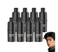 Shampooing colorant pour cheveux noirs pour hommes, shampooing colorant 5 en 1 pour - Shampooing teinture pour hommes, shampoo pigmenté noir 5 en 1 pour gris - Shampoo teintant, en (8 bouteilles)