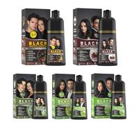 Shampooing Colorant - Teinture Naturelle pour Cheveux Blancs - Formule Hydratante 500ml Pour Cheveux Bouclés, Fins Et Épais, Idéal Pour Un Usage En Voyage, Au Salon Et À Domicile