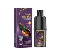 Shampooing Colorant Violet, Donne de l'Éclat et de la Souplesse, Couverture Totale des Cheveux Blancs, Renforce la Fibre Capillaire, Application Facile à Domicile, Idéal pour Raffraîchir la Couleur