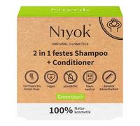 Niyok Shampooing + après-shampooing solide 2 en 1 - Green touch 80 g