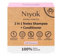 Niyok Shampoing solide 2 en 1 + après-shampoing - Soft blossom 80 g