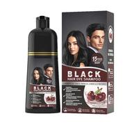 Shampooing De Colorant Cheveux Noir Rapide, Shampooing De Cheveux Anti-gris, Colorant De Retouche Instantané, Résultats Durables, Pas De Mélange Requis, 500 Ml, Pour Une Couverture Et Un Condit