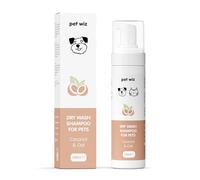 Shampooing de Lavage à Sec pour Animaux de Compagnie - Apaisant et Désodorisant, Ingrédients Naturels, Séchage Rapide et sans Rinçage (Noix de Coco & Avoine)