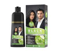 Shampooing De Teinture De Cheveux Noire Rapide, Shampooing De Couleur Aux Herbes, Solution De Couleur De Cheveux, Formule Hydratante, Doux Sur Le Cuir Chevelu, 500 Ml, Pour Les Femmes, Hommes Salon À
