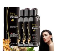 Shampooing de teinture pour cheveux noirs, Shampooing de couleur semi-permanente pour les femmes et les hommes, Shampooings réduisants gris pour les hommes, Couvre les cheveux gris pour (5)