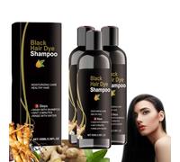 Shampooing de teinture pour cheveux noirs, Shampooing de couleur semi-permanente pour les femmes et les hommes, Shampooings réduisants gris pour les hommes, Couvre les cheveux gris pour (3)