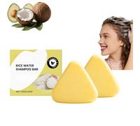 Shampooing d'eau de riz et bar de conditionnement avec huile de noix de coco et huile d'olive - Shampooing solide nourrissant pour le renforcement des cheveux, Shampooings de voyage (2)