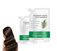 Shampooing en acide aminé de romarin, shampooing de croissance des cheveux, shampooing épaississant et renforcement avec kératine hydrolysée, pour éclaircissant les cheveux (2pcs)