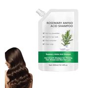 Shampooing en acide aminé de romarin, shampooing de croissance des cheveux, shampooing épaississant et renforcement avec kératine hydrolysée, pour éclaircissant les cheveux (1pc)