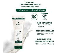 Shampooing épaississant TRIPHASIQUE 250 ml pour cheveux fins | Améliore la densité et la force des cheveux, anti-chute de cheveux, réduit la casse | Avec ATP et extrait de ginseng brésilien | Pour che