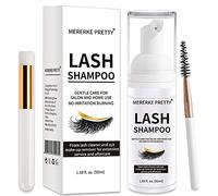 Shampooing Extensions de Cils 50 ml + Brosse - Nettoyant Moussant Paupières - Sensible Sans Paraben ni Sulfate - Lave Cils et Bain de Cils pour Extensions - Salon et Soins à Domicile