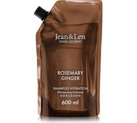Shampooing Hydratant Rosemary & Ginger, Sachet Recharge, Pour Cheveux Secs & Cassants, Nettoie & Soigne Sensiblement, Parfum Frais Et Épicé, Sans Silicone Ni Parabène, Recharge 600 Ml