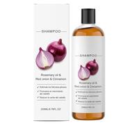 Shampooing Naturel à l'Huile de Romarin, Oignon Rouge et Cannelle 200ml pour Cheveux Plus Épais et Resilients
