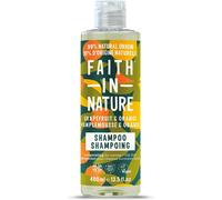 Shampooing Naturel Pamplemousse & Orange Faith In Nature, Revitalisant, Vegan & Cruelty Free, Sans Parabènes & Sles, Pour Cheveux Normaux À Secs, 400ml