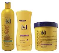 Shampooing Neutralisant Motions 16oz, avec Après-Shampoing Moisture Plus 13oz et Super Relaxant Cheveux 15oz