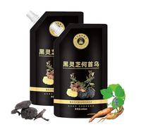 Shampooing nourrissant au Reishi noir et Polygonum Multiflorum, 240ml, prévention de la chute des cheveux (2PCS)