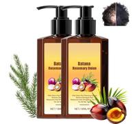 Shampooing nourrissant et revitalisant, huile de batana, romarin et oignon, réduit la chute des cheveux, renforce les racines et apporte brillance, épaisseur et force aux cheveux (2pcs)