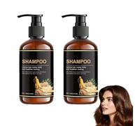 Shampooing nourrissant pour la croissance des cheveux pour le contrôle de l'huile et le soin du cuir chevelu, formulé avec du ginseng, du polygonum multiflorum et du romarin, 3,53 oz (2PCS)