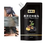 Shampooing Polygonum Multiflorum,shampoing He Shou WU 240 ML | Natural Hair Darkening Black Hair Shampoo pour Cheveux Gris, Cheveux secs et abîmés, Hommes et Femmes