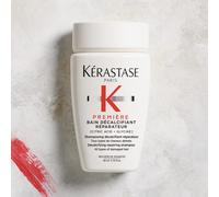 [Mini]Première Bain Décalcifiant Shampoing Réparateur 80ml Kérastase | Une formule sans sulfate qui nettoie en douceur le cuir chevelu et les cheveux pour tous types de cheveux endommagés.