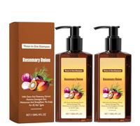 Shampooing revitalisant nourrissant 3 en 1, lisse et renforce les cheveux, réduit la chute des cheveux (2PCS)