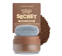 Shampooing sec en poudre I DEW CARE - Tap Secret Brown | Avec bétaïne et ginseng noir Sans aérosol Sans benzène Matifiant Root Boost Format voyag
