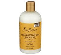 Shea Moisture – Shampooing de rétention d'humidité au beurre de karité brut – 384 ml