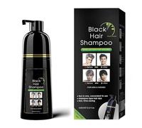 Shampooing Teinture Instantanée Confozen 400ml - Coloration Noire Naturelle & Soin Capillaire - Couvre Cheveux Blancs - Sans Ammoniaque - Pour Hommes & Femmes - Durée Longue -Action Rapide 5 Minutes