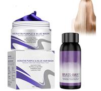 Shampooing Tonifiant Violet Professionnel, Shampoing Violet pour Cheveux Blonds, Masque Nutritif & Illuminateur, Masque Cheveux Réparateur, Soin Cheveux Blond, Décolorés, Méchés, Gris