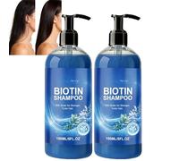 Shampooing volumisant pour les cheveux à la biotine, shampooing nourrissant pour les cheveux à la biotine pure biologique, shampooing et revitalisant volumisant sans sulfate pour les femmes (2pcs)
