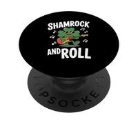 Shamrock and Roll Music Lover St Patrick's Day Irish Puns PopSockets PopGrip Adhésif