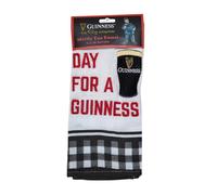 Shamrock Gift Company Guinness Torchon gaufré Lovely Day for a Guinness Noir