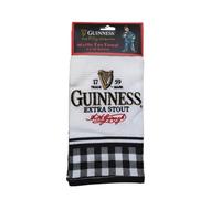 Shamrock Gift Company Torchon Guinness gaufré avec logo Guinness brodé Noir