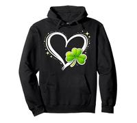 Shamrock Heart Trio Happy St Patrick’s Day Lucky Clover Sweat à Capuche