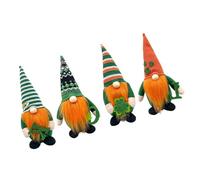 Shamrocks Design StPatricks Day Gnomes Poupée Belle poupée naine Décoration de la maison pour la célébration de la fête nationale irlandaise Thème des trèfles irlandais Nain pour StPatricks Party