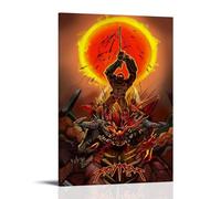 SHAMWZ DOOM Eternal Fan Art Poster Peinture décorative sur toile Art mural pour salon, chambre à coucher, 40 x 60 cm